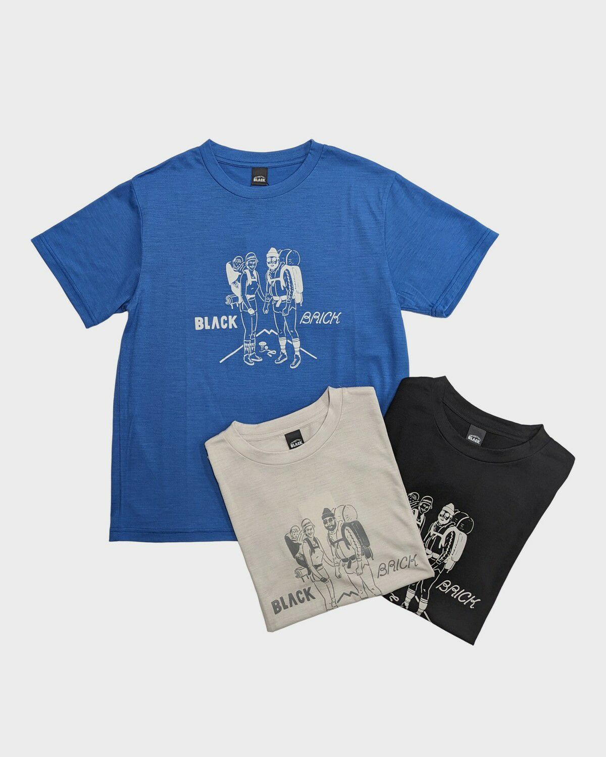 BLACK BRICK / 「Hiker」Print Hybrid Merino Tee｜ブラックブリックの 