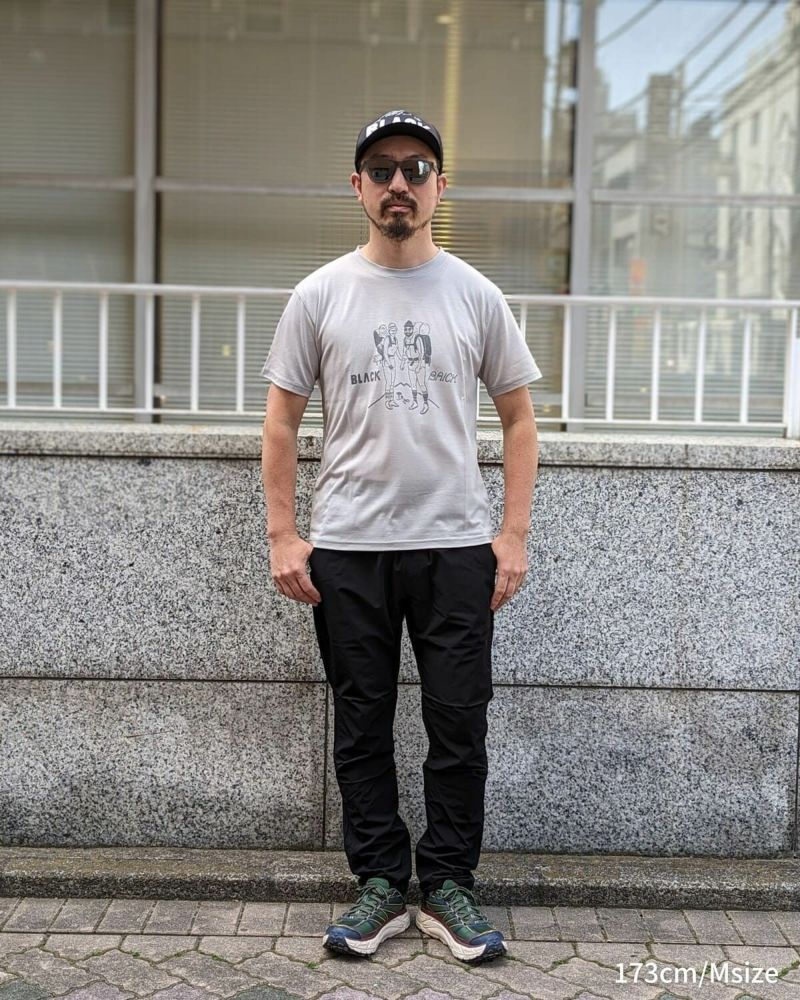 BLACK BRICK / 「Hiker」Print Hybrid Merino Tee｜ブラックブリックの 