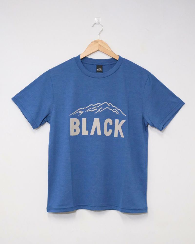 BLACK BRICK / 「BLACK」Logo Hybrid Merino Tee｜ BLACK BRICK