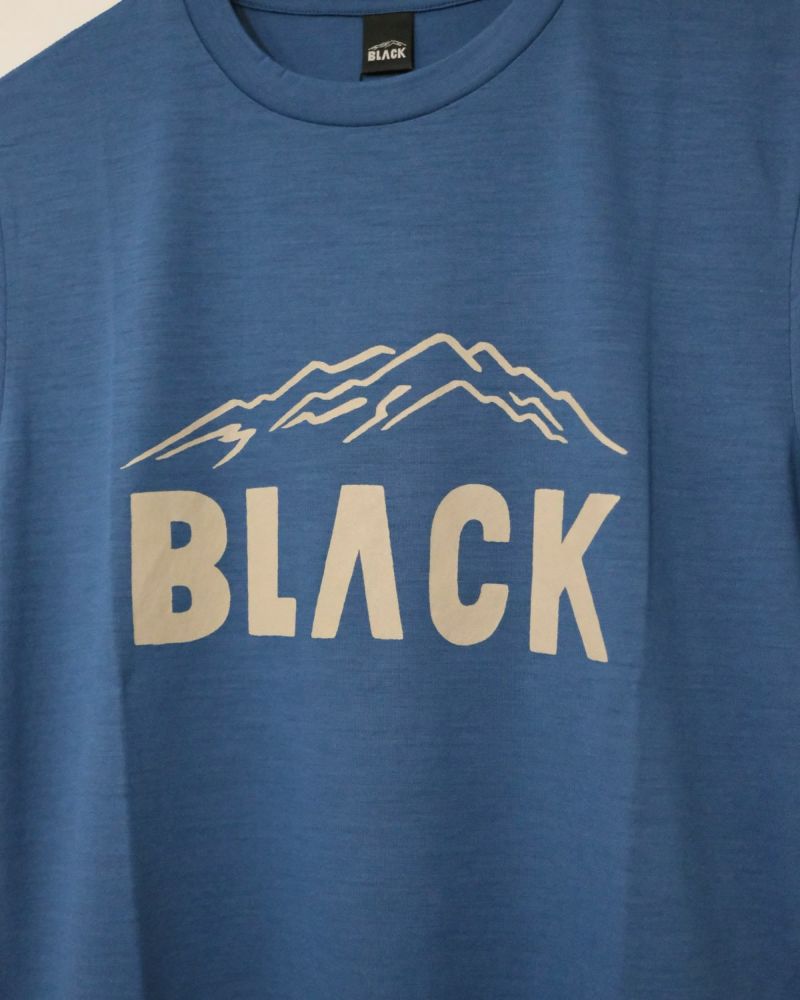 BLACK BRICK / 「BLACK」Logo Hybrid Merino Tee｜ BLACK BRICK 