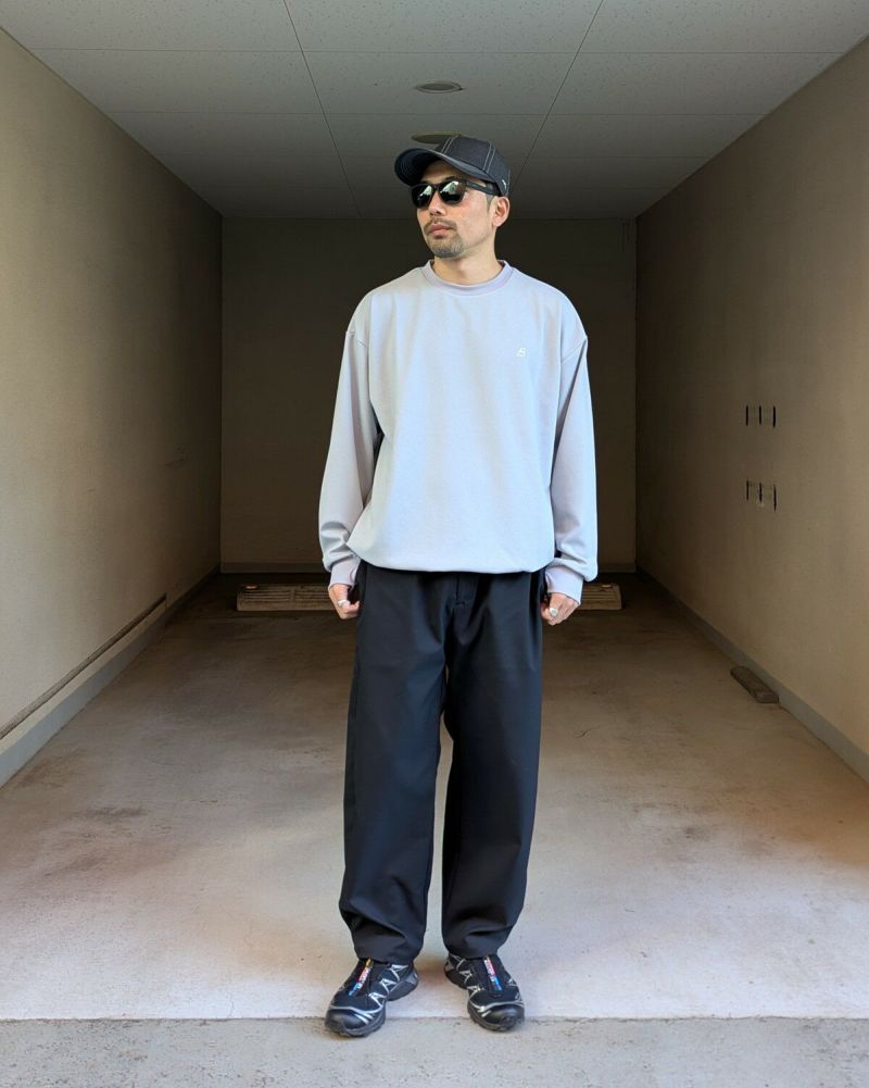 UNISEX S ブラックブリック Black Brick ロングスリーブ ストレッチ ボーダー ポケット Tシャツ Long Sleeve Str BLACK BRICK / Wide L/S Stretch Top｜ブラックブリックの通販