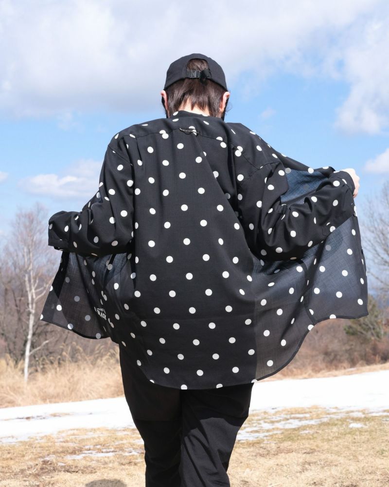 トップス BLACK BRICK Air Hybrid Merino Shirt Sax BLACK BRICK / Air Hybrid Merino Band Collar Shirt｜ブラック