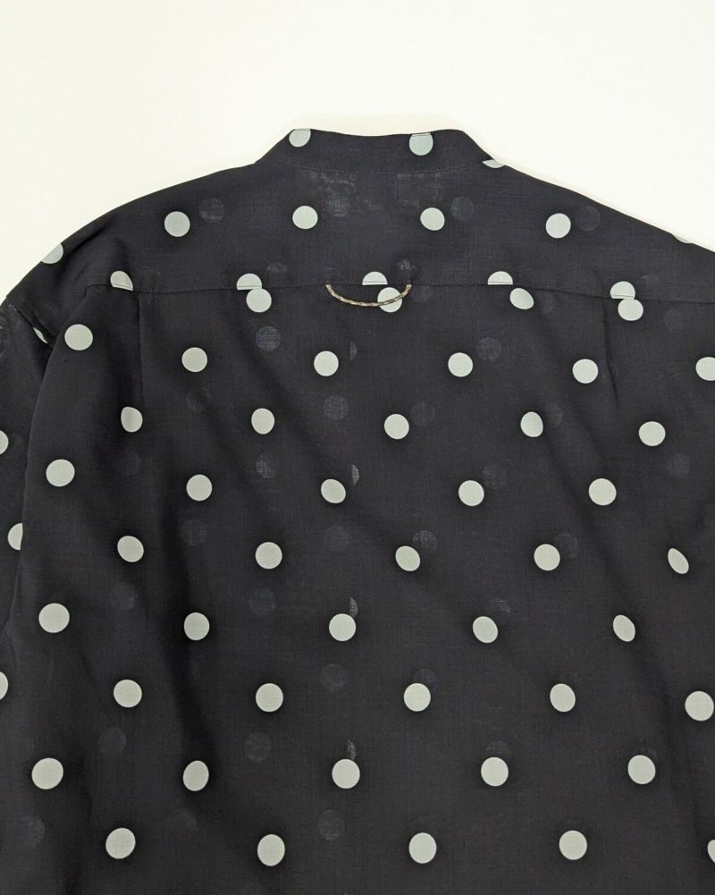 BLACK BRICK / Air Hybrid Merino Band Collar Shirt｜ブラック