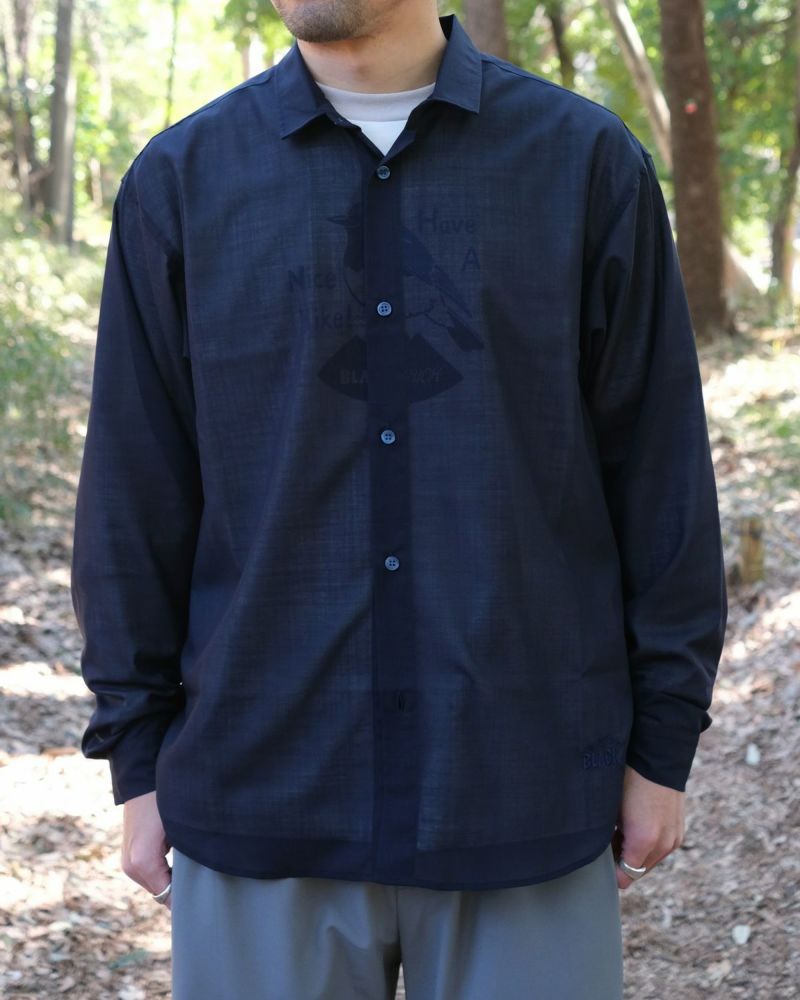 トップス BLACK BRICK Air Hybrid Merino Shirt Sax BLACK BRICK / Air Hybrid Merino Shirt｜ブラックブリックの
