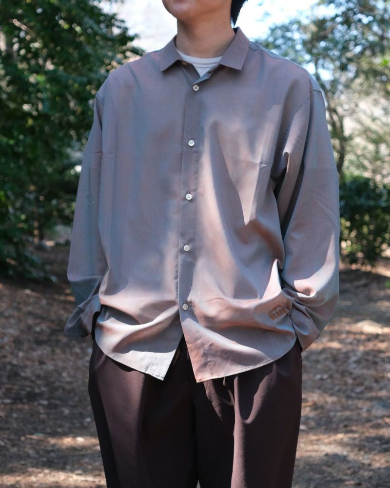 トップス BLACK BRICK Air Hybrid Merino Shirt Sax BLACK BRICK / Hybrid Merino Shirt Check｜ブラックブリックの