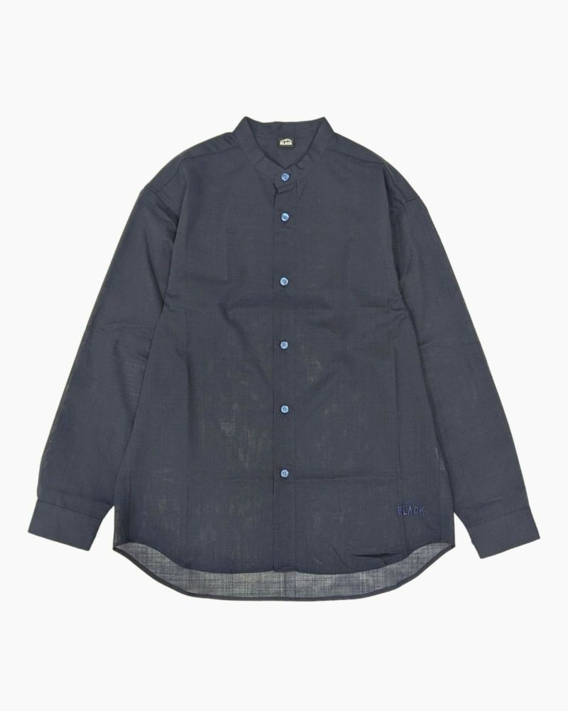 BLACK BRICK / Air Hybrid Merino Band Collar Shirt｜ブラック
