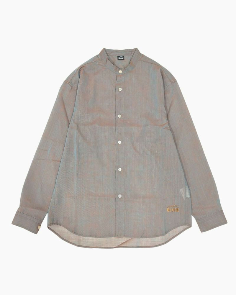 BLACK BRICK / Air Hybrid Merino Band Collar Shirt｜ブラック