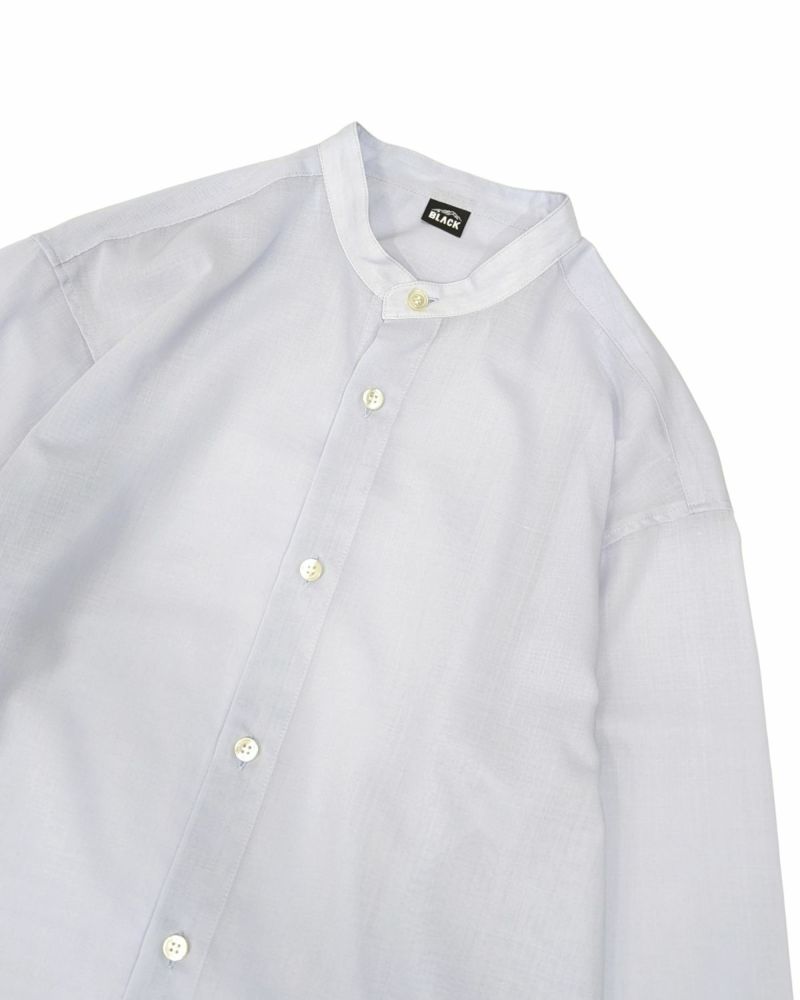 BLACK BRICK / Air Hybrid Merino Band Collar Shirt｜ブラック