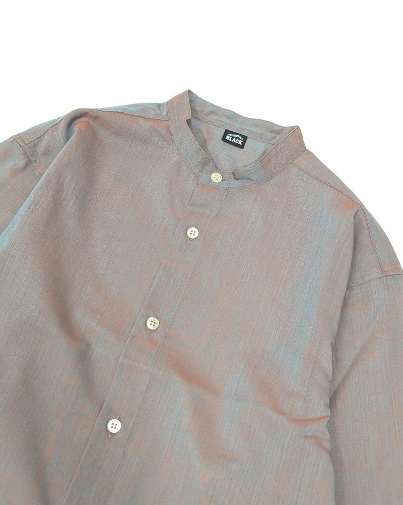 BLACK BRICK / Air Hybrid Merino Band Collar Shirt｜ブラック