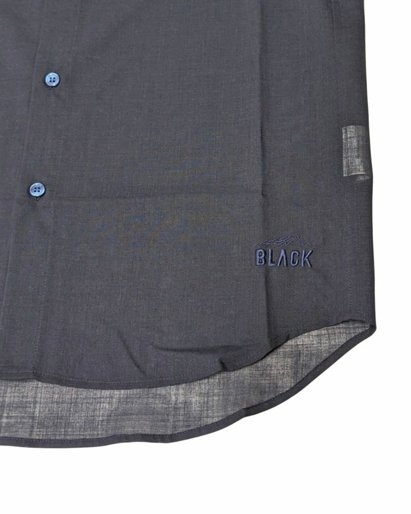 BLACK BRICK / Air Hybrid Merino Band Collar Shirt｜ブラック