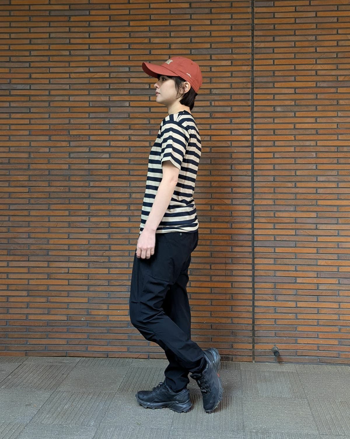 BLACK BRICK Hybrid Merino Border Tee BLACK BRICK Hybrid Merino Border Tee