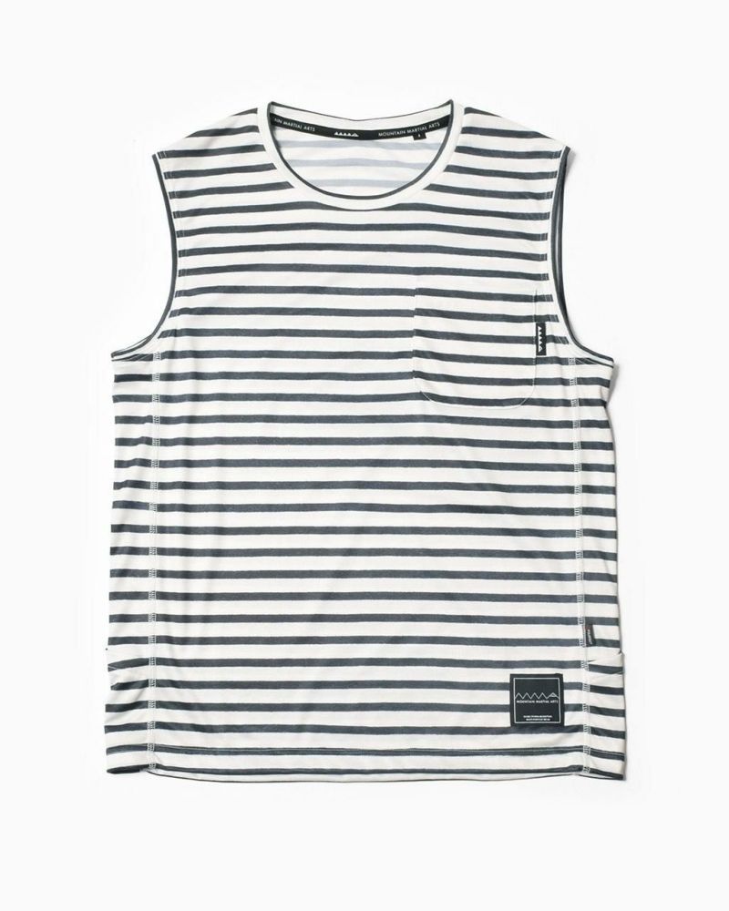 MOUNTAIN MARTIAL ARTS ノースリーブ ネイビーボーダー L MOUNTAIN MARTIAL ARTS】MMA Border Dry One-piece – Navy_White